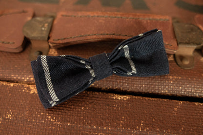 HVC Navy Stripe Doggie Bow Tie